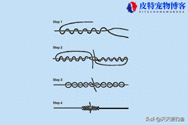 钓鱼线的绑法图解大全，钓鱼线怎么绑结实，鱼线怎么打结不会滑开